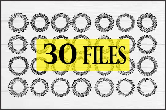 30 Elegant Floral Wreath SVG Bundle: Graphics for Real Projects