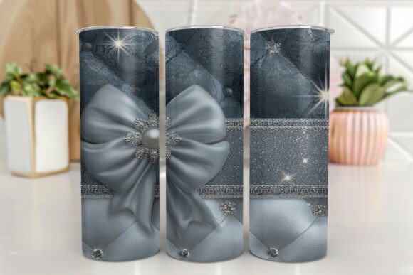 Bow and Diamonds Tumbler Wrap: Graphics for Elegant Design