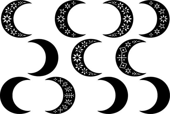 Crescent Moon SVG Bundle Celestial Boho