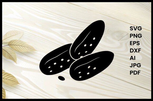 Cucumber Seeds Silhouette Illustration: Graphics & Crafts