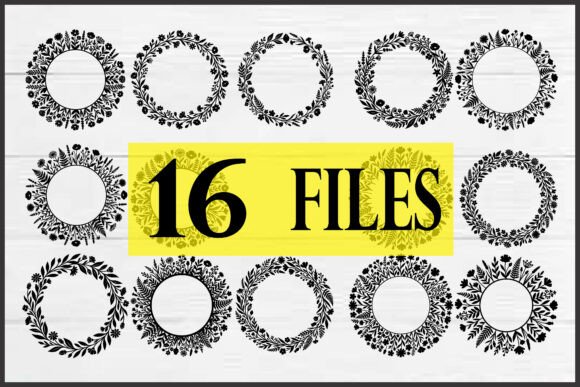 Elegant Floral Wreath Graphics Freebies