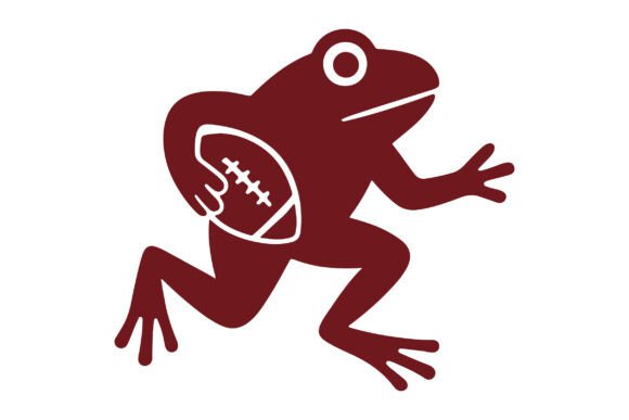 Funny Frog Playing American Football SVG: Graphics for Crafts and Content