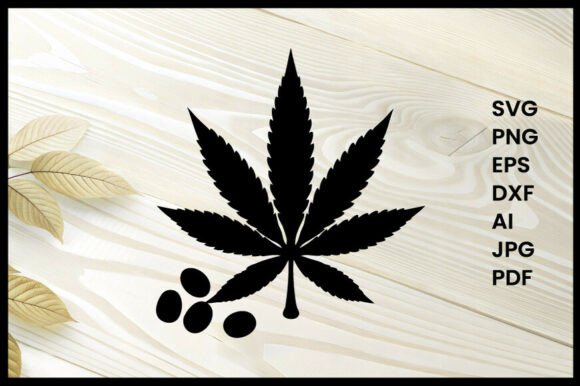 Hemp Seed Silhouette Illustration Graphics and Crafts