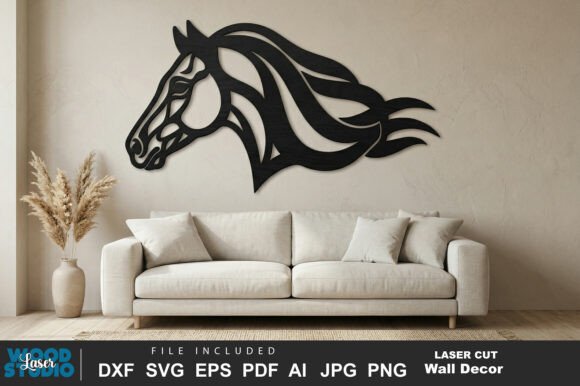 Horse Sign Wall Art SVG for Laser Cutting