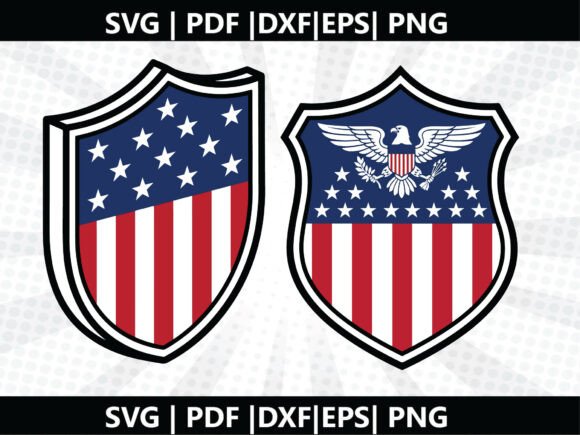 Patriotic Shield USA SVG Graphics Freebies