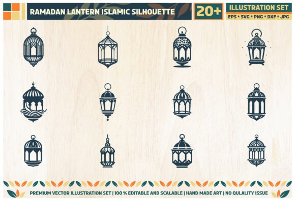 Ramadan Lantern Islamic Silhouette SVG