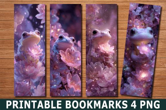 Sparkle Pink Crystal Frog Zen Bookmark