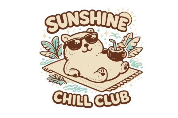 Sunshine Chill Club Bear Vector: Graphics for Local Business