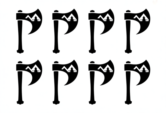 Viking Axe SVG Cut File for Graphics and Crafts
