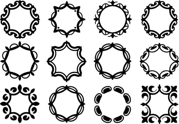 Vintage Frames Clipart Bundle