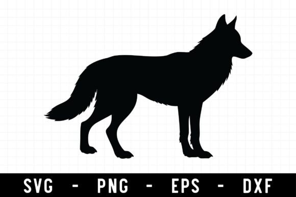 Wolf Silhouette Svg: Graphics for Crafts and Content
